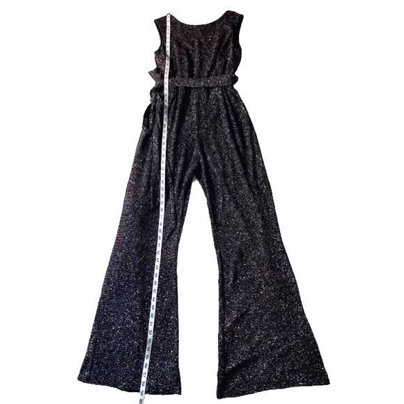 VINCE CAMUTO Jumpsuit Romper Pants Black Sparkle - Picture 10 of 14